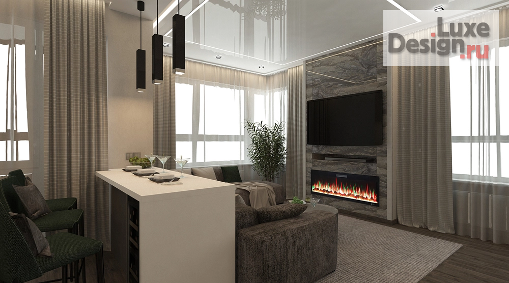 Дизайн интерьера двухкомнатной квартиры "Дизайн-проект квартиры " (фото 2)