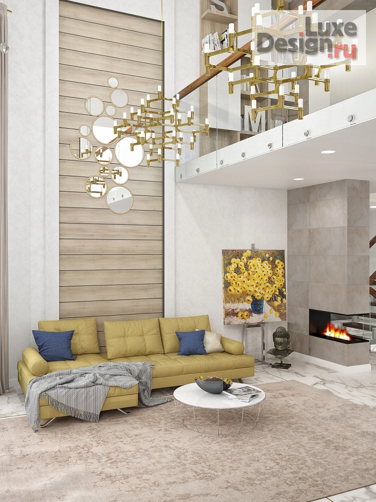 Дизайн интерьера коттеджа "Интерьер дома в коттеджном поселке Дубрава" (фото 3)