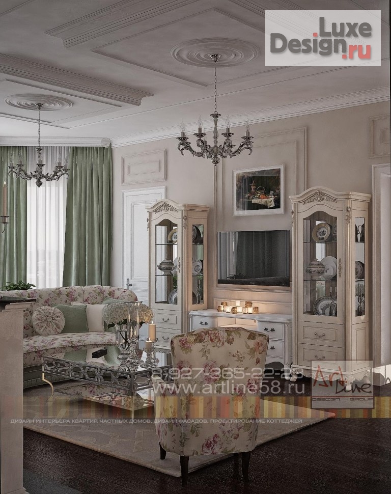 Дизайн интерьера загородного дома "Интерьер дома в г.Ломов" (фото 2)