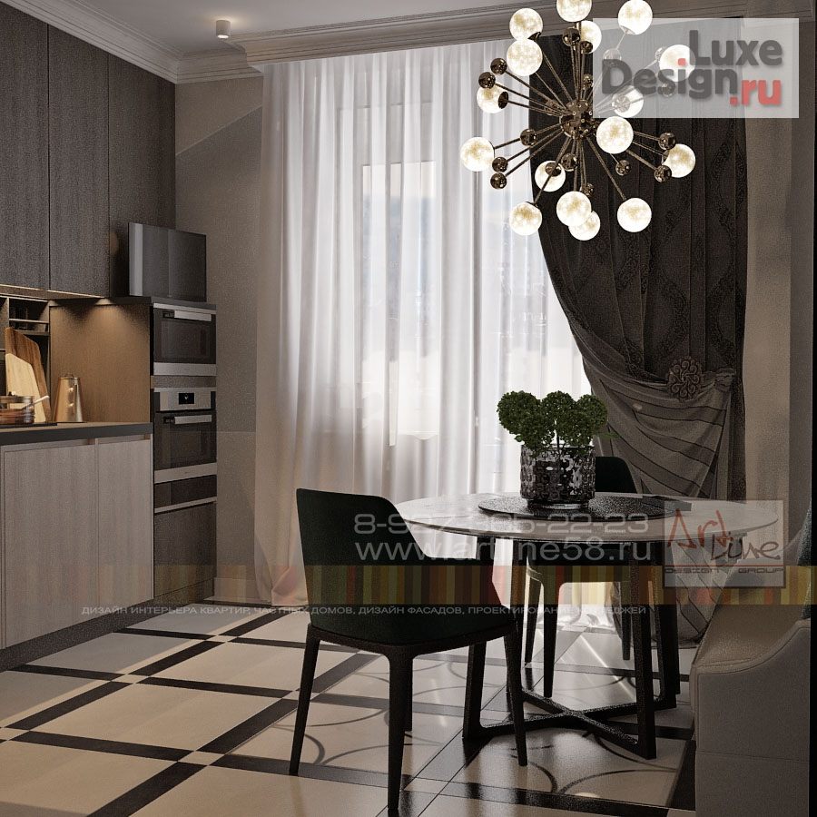 Дизайн интерьера двухкомнатной квартиры "Квартира в Г. Москва" (фото 3)