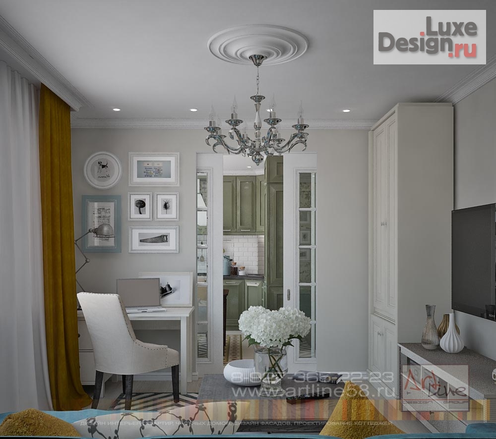 Дизайн интерьера однокомнатной квартиры "Интерьер квартиры  " (фото 4)