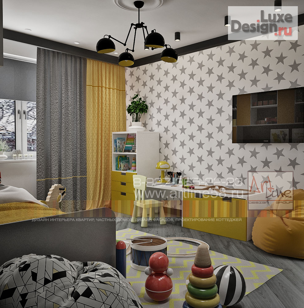 Дизайн интерьера трехкомнатной квартиры "Дизайн интерьера квартиры в г. Заречный" (фото 6)