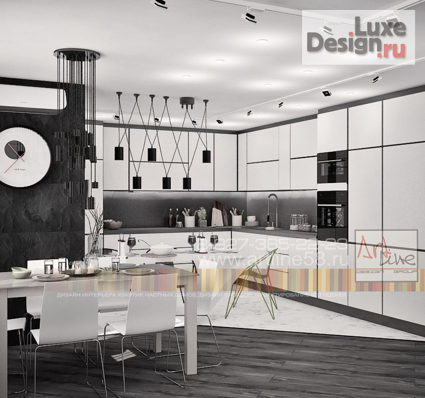 Дизайн интерьера трехкомнатной квартиры "Дизайн интерьера квартиры в г. Заречный" (фото 1)