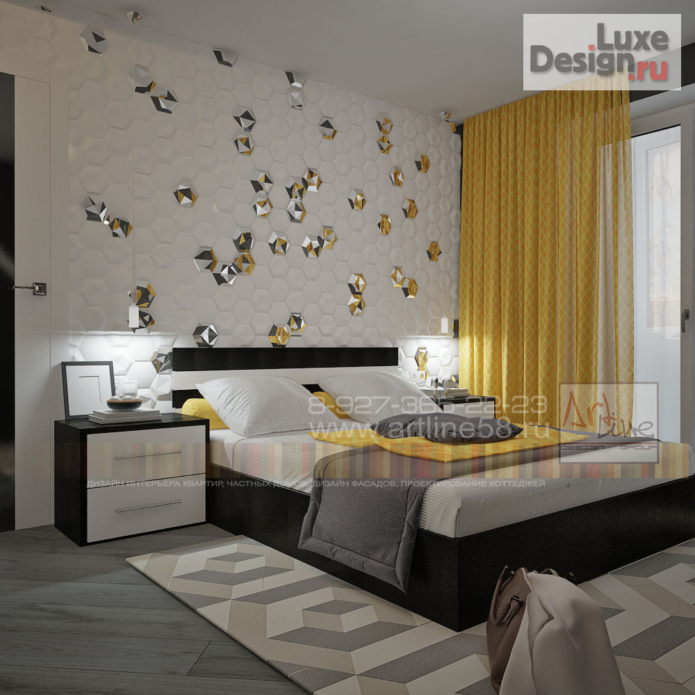 Дизайн интерьера трехкомнатной квартиры "Дизайн интерьера квартиры в г. Заречный" (фото 2)