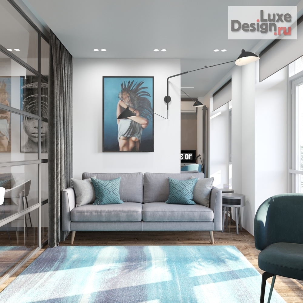 Дизайн интерьера квартиры студии "Пенза квартира студия" (фото 2)