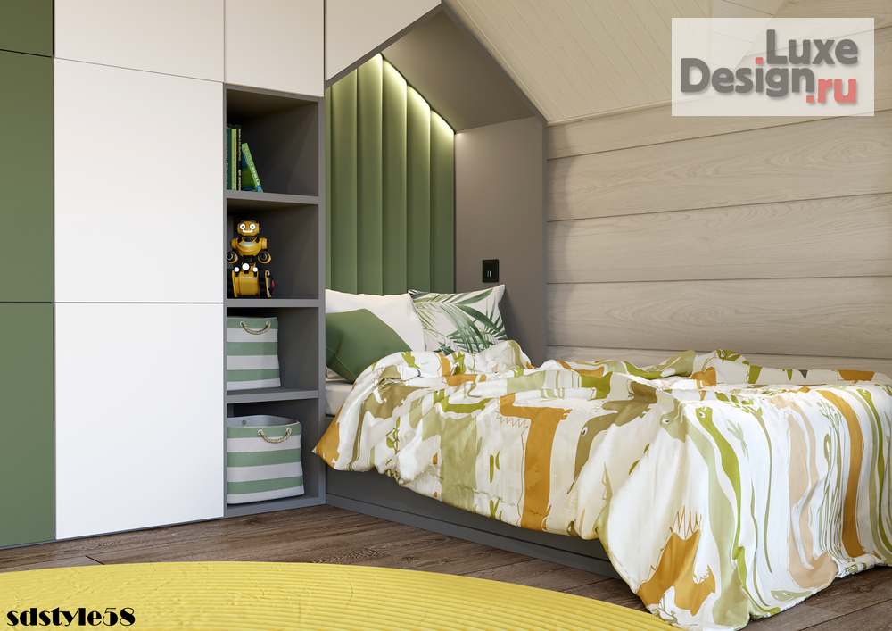 Дизайн интерьера коттеджа "Пенза СНТ "Дубрава" коттедж" (фото 37) от дизайнера Поколявина Виктория Дизайн интерьера коттеджа "Пенза СНТ "Дубрава" коттедж" (фото 37)