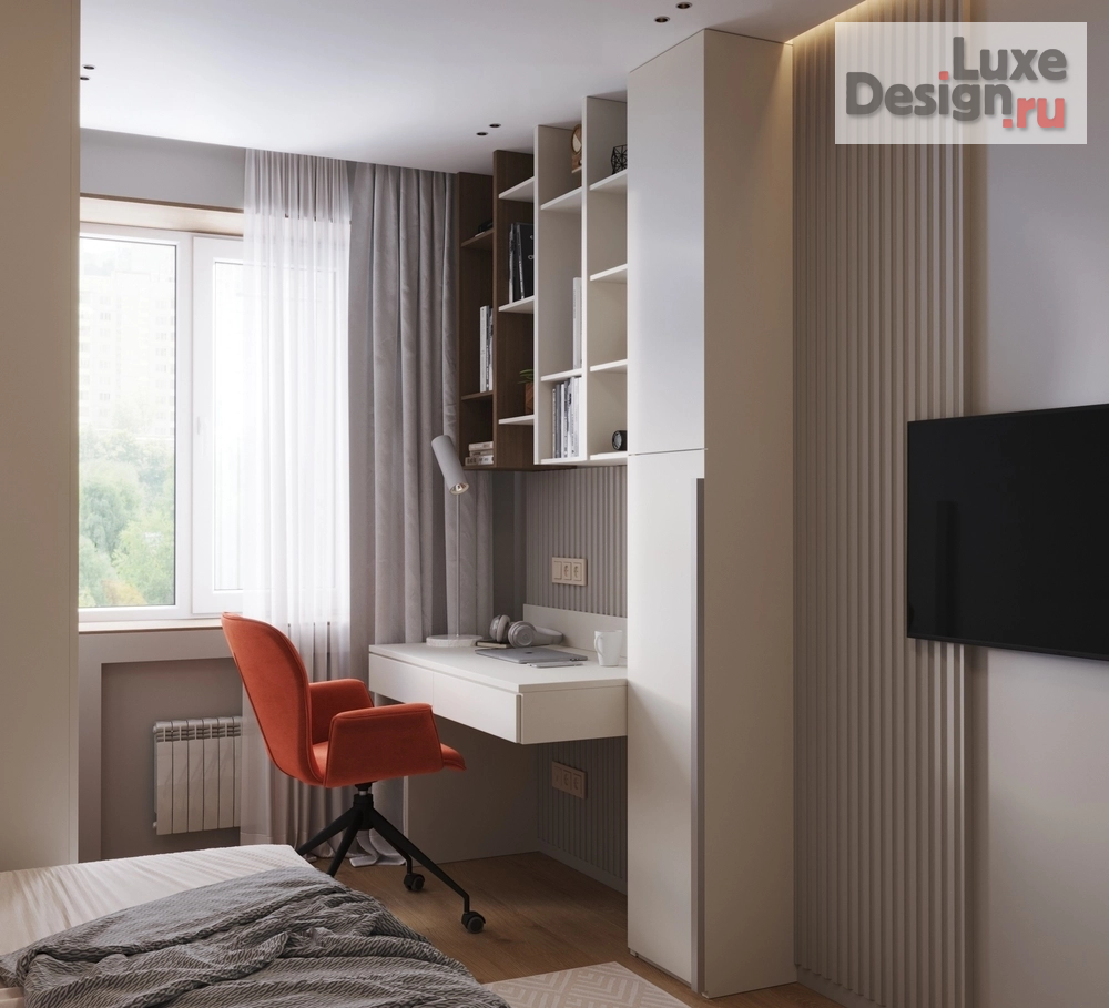 Дизайн интерьера трехкомнатной квартиры "Заречный , квартира для семьи из 4х человек" (фото 1)