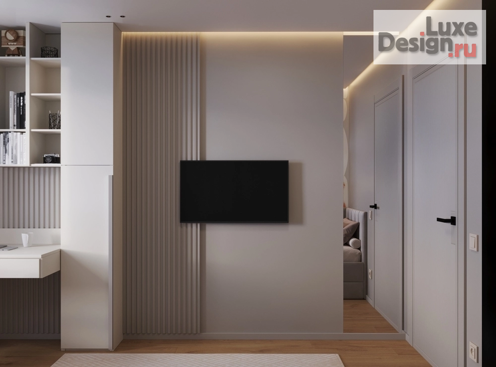 Дизайн интерьера трехкомнатной квартиры "Заречный , квартира для семьи из 4х человек" (фото 3)