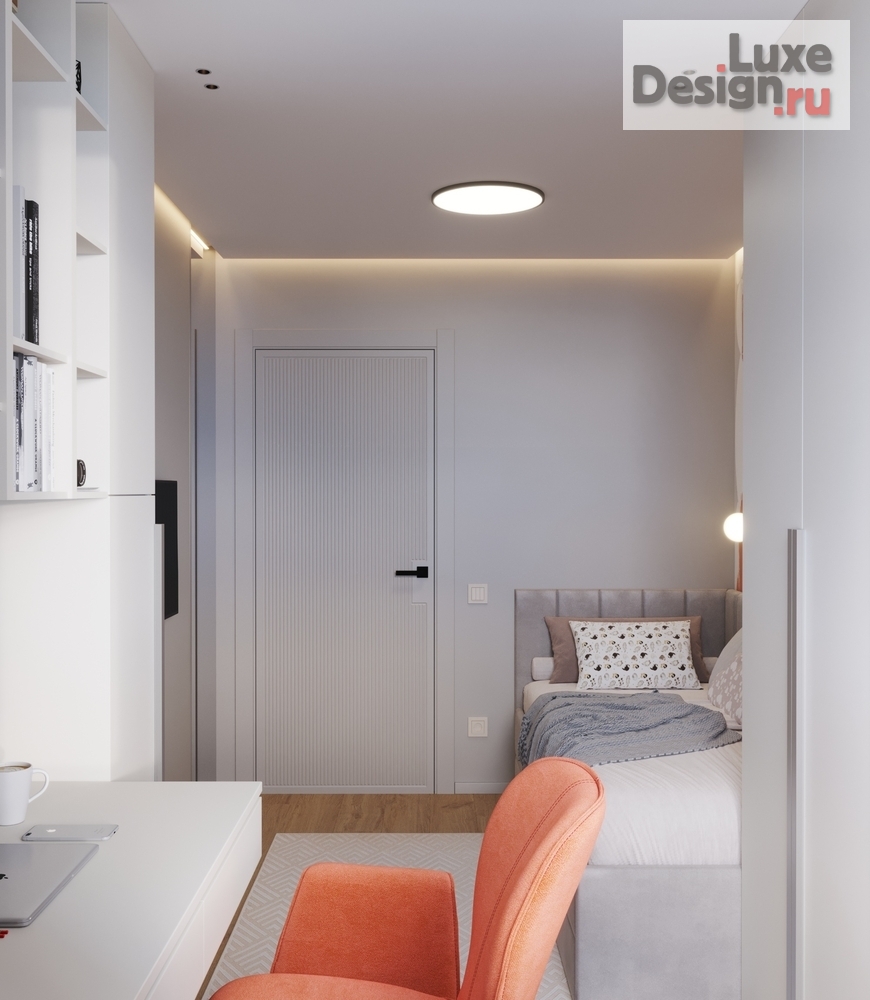 Дизайн интерьера трехкомнатной квартиры "Заречный , квартира для семьи из 4х человек" (фото 4) от дизайнера Поколявина Виктория Дизайн интерьера трехкомнатной квартиры "Заречный , квартира для семьи из 4х человек" (фото 4)