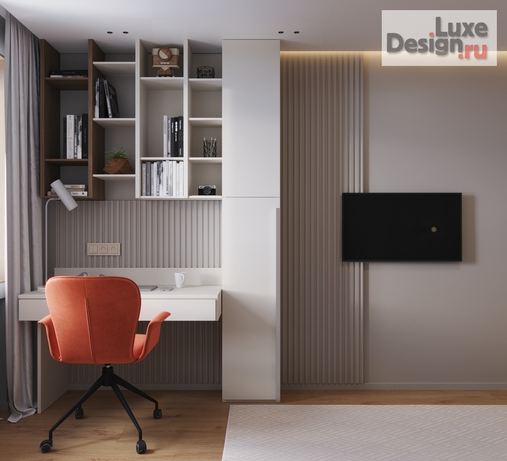 Дизайн интерьера трехкомнатной квартиры "Заречный , квартира для семьи из 4х человек" (фото 5) от дизайнера Поколявина Виктория Дизайн интерьера трехкомнатной квартиры "Заречный , квартира для семьи из 4х человек" (фото 5)