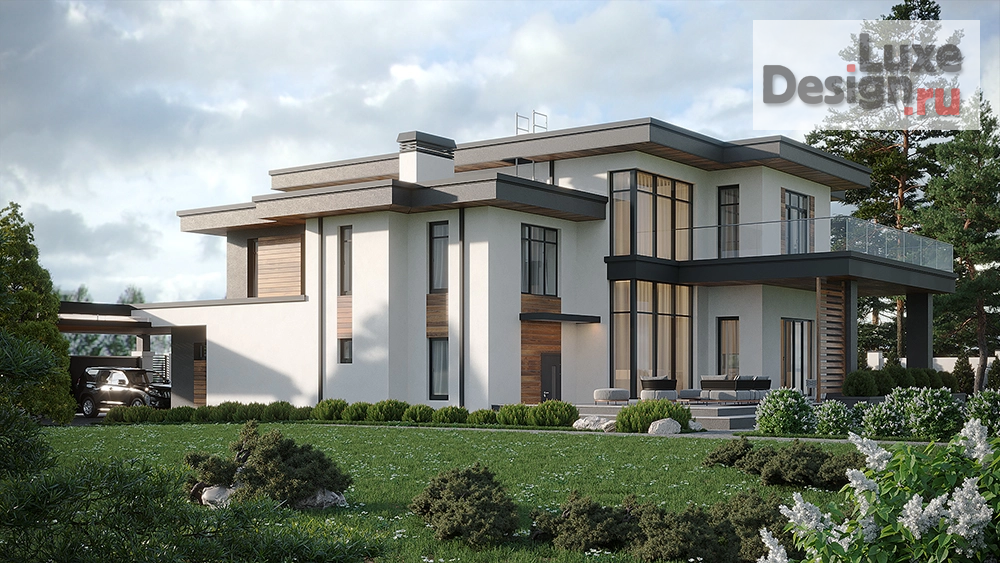 Частная архитектура "Двухэтажный дом с гаражом" (фото 3)