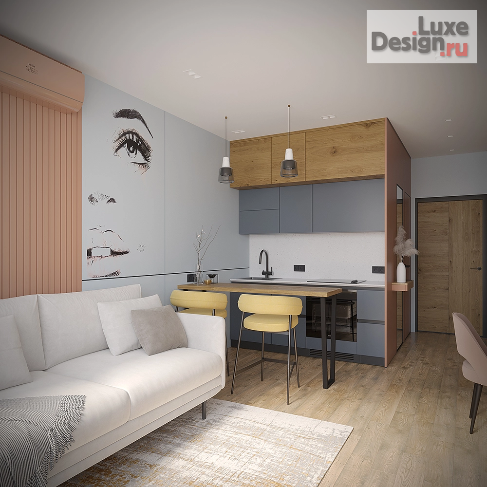 Дизайн интерьера квартиры студии "ЖК "Новый Зеленоград" студия" (фото 4)