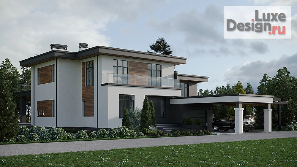 Частная архитектура "Двухэтажный дом с гаражом" (фото 4)