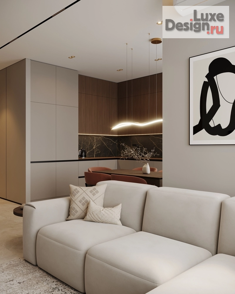 Дизайн интерьера двухкомнатной квартиры "ЖК "Лермонтов" (Пенза)" (фото 1)