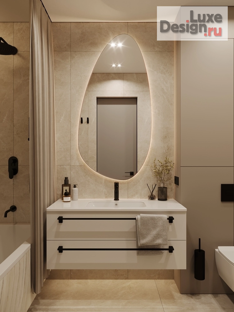 Дизайн интерьера двухкомнатной квартиры "ЖК "Лермонтов" (Пенза)" (фото 8)