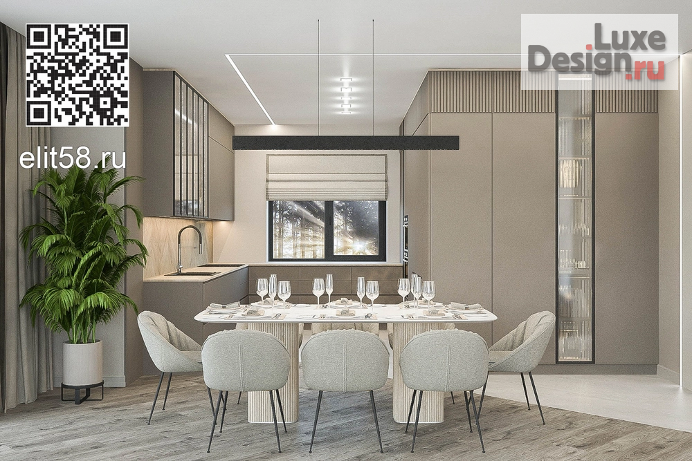 Дизайн интерьера коттеджа "Частный дом" (фото 1)