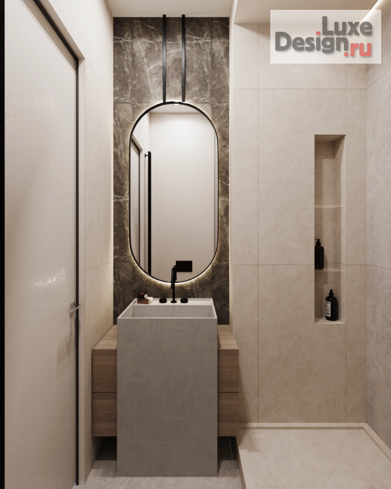 Дизайн интерьера ванной "Мастер ванная" (фото 1)