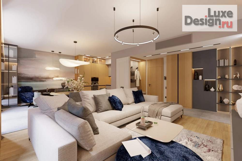 Дизайн интерьера апартаментов "Кухня-гостиная в 5-комнатной квартире  Porto Montenegro Черногория " (фото 2)