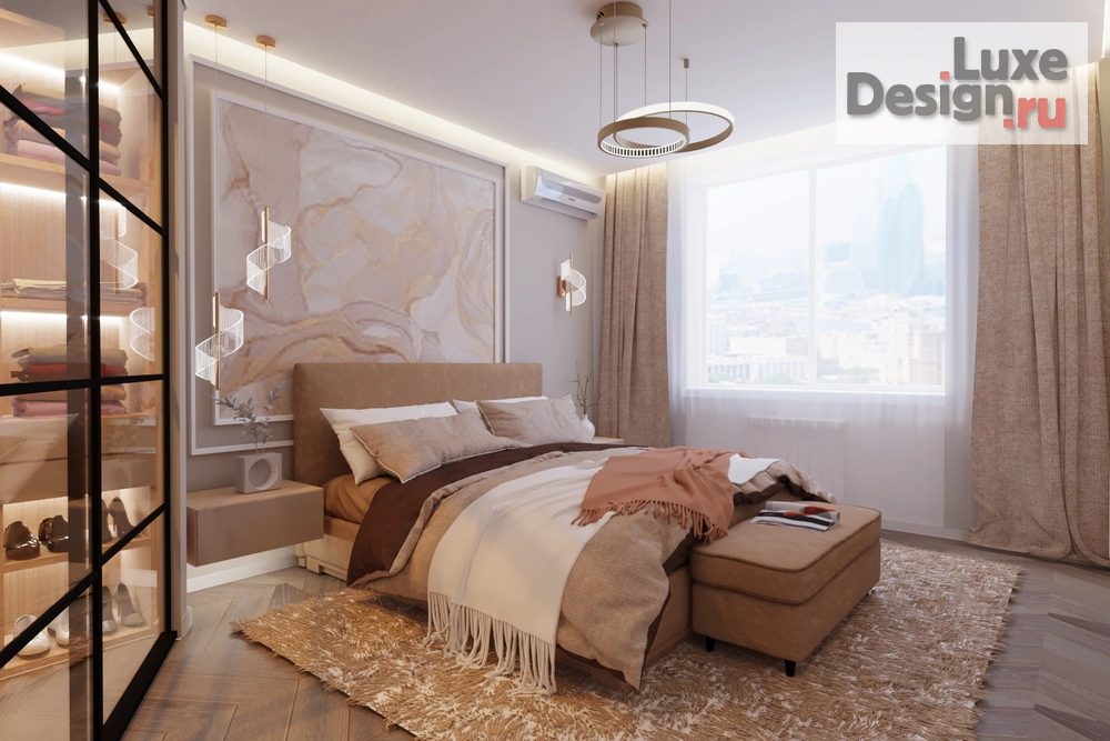 Дизайн интерьера спальни "Спальня в 3 комнатной квартире г. Тамбов" (фото 2)