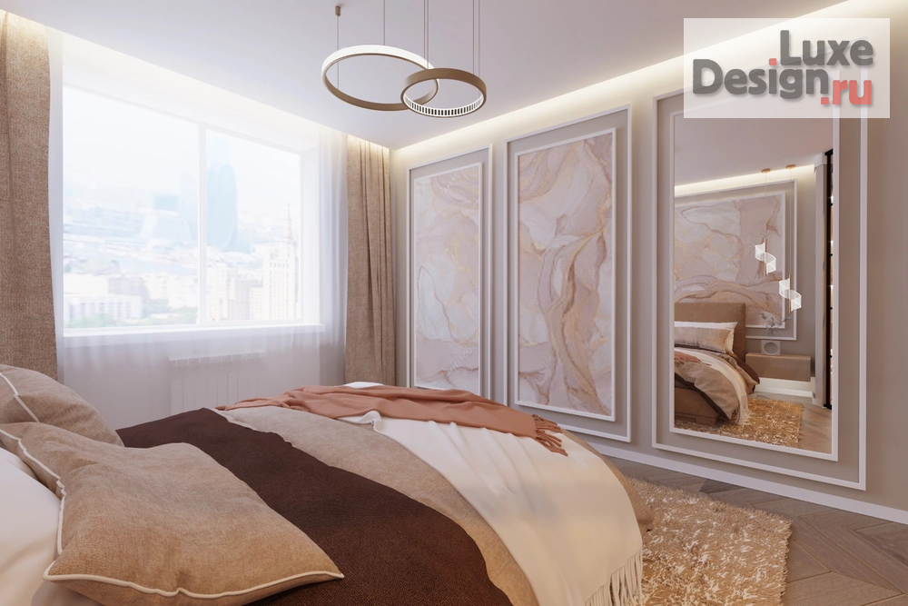 Дизайн интерьера спальни "Спальня в 3 комнатной квартире г. Тамбов" (фото 4)