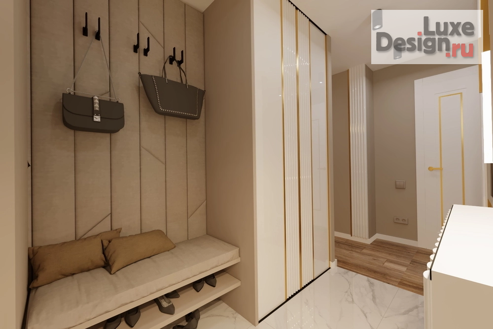 Дизайн интерьера четырехкомнатной квартиры "Прихожая в 4-х комнатной квартире г.Москва" (фото 1)