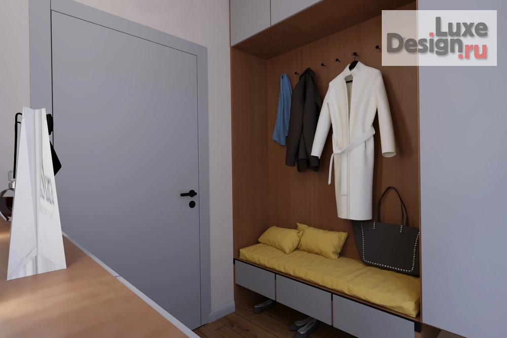 Дизайн интерьера загородного дома "Прихожая в доме с.Богословка" (фото 2)