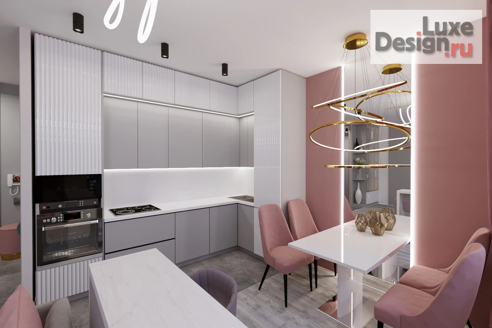 Дизайн интерьера двухкомнатной квартиры "Современная гостиная 2-х комнатная квартира в Москве" (фото 7)