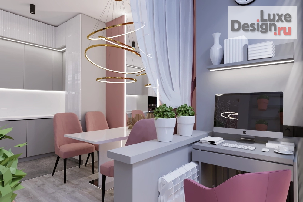 Дизайн интерьера двухкомнатной квартиры "Современная гостиная 2-х комнатная квартира в Москве" (фото 8)