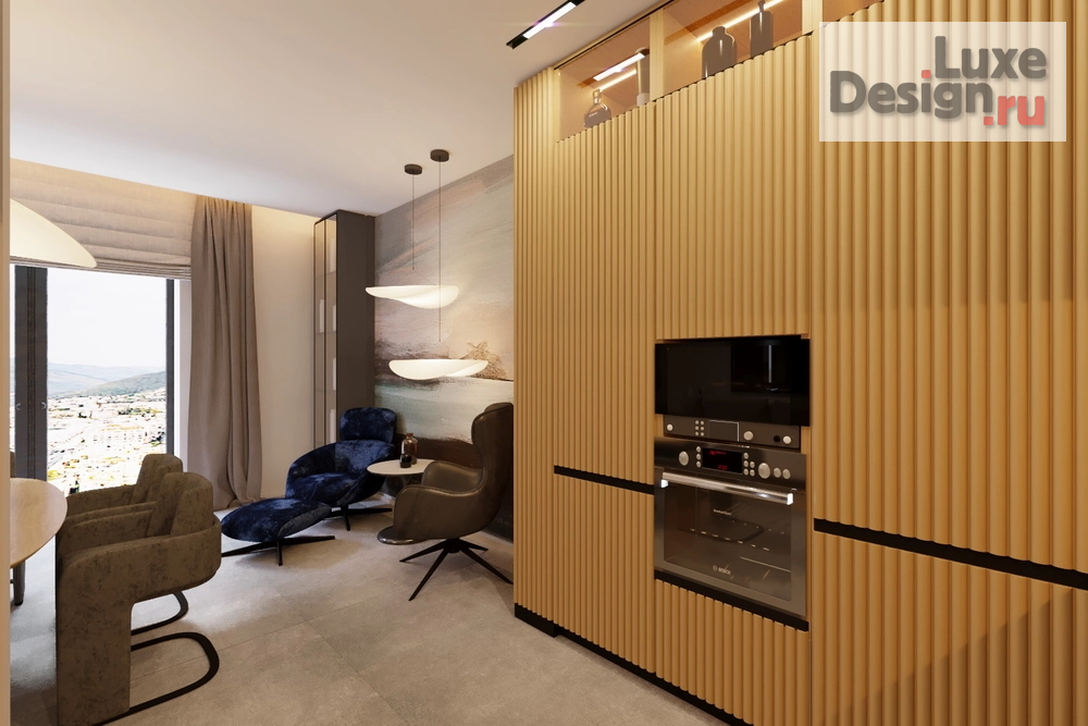 Дизайн интерьера апартаментов "Кухня-гостиная в 5-комнатной квартире  Porto Montenegro Черногория " (фото 10)
