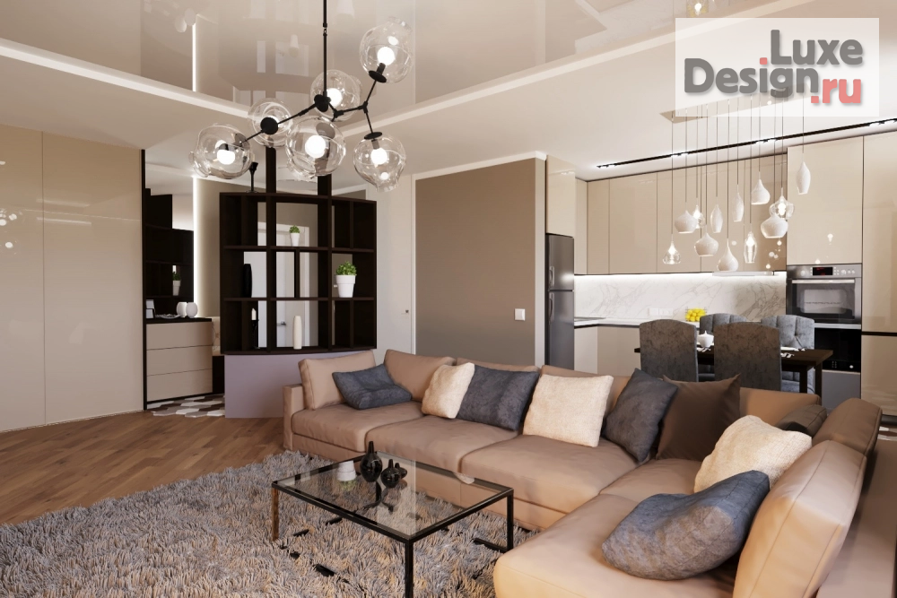 Дизайн интерьера двухкомнатной квартиры "Ж.К. Фаворит на ул. Мира" (фото 1)