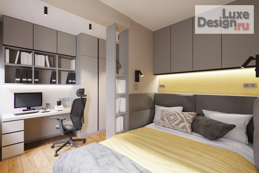 Дизайн интерьера загородного дома "Спальня в доме с.Богословка" (фото 1)