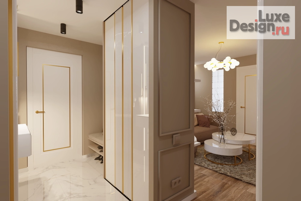 Дизайн интерьера четырехкомнатной квартиры "Прихожая в 4-х комнатной квартире г.Москва" (фото 4)