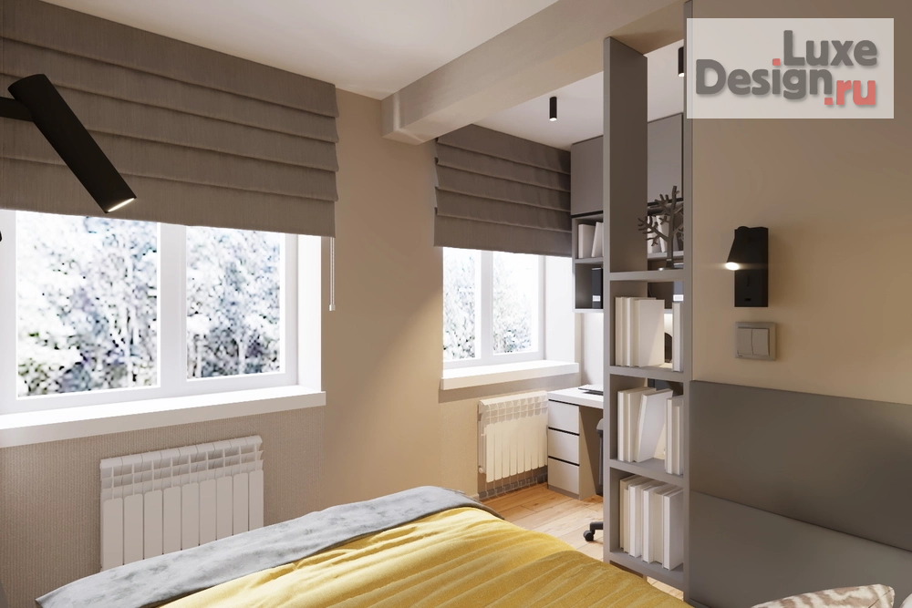 Дизайн интерьера загородного дома "Спальня в доме с.Богословка" (фото 2)