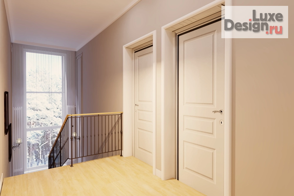 Дизайн интерьера частного дома "Прихожая и холл 2 этажа в доме г.Пенза" (фото 5)
