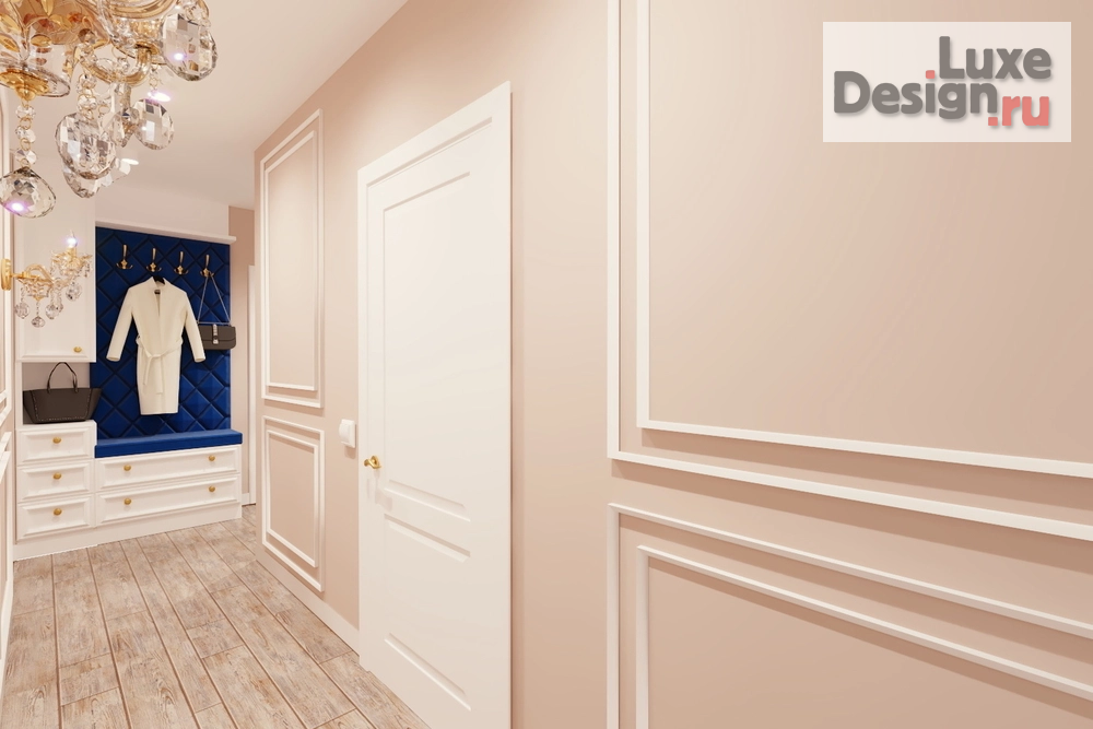 Дизайн интерьера трехкомнатной квартиры "Прихожая в 3-х комнатной квартире ЖК Фаворит" (фото 4)