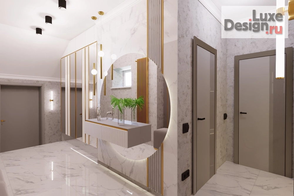 Дизайн интерьера загородного дома "Центральный и запасной вход в доме с.Елюзань" (фото 1)