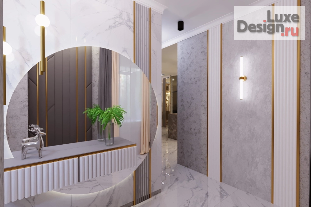 Дизайн интерьера загородного дома "Центральный и запасной вход в доме с.Елюзань" (фото 2)