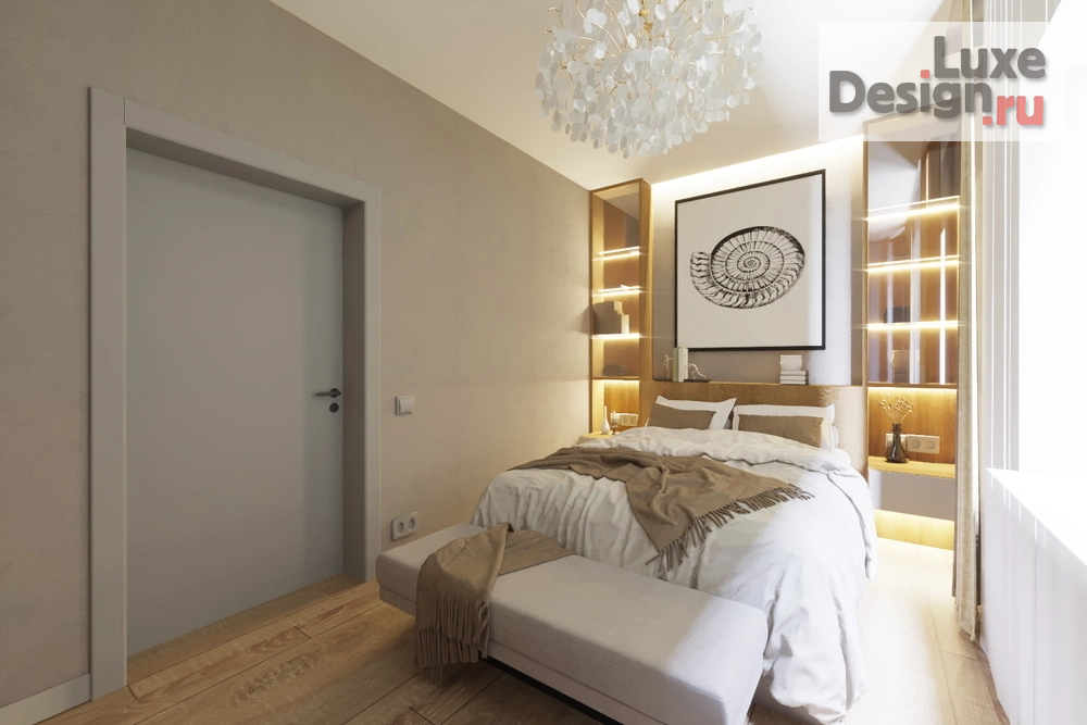 Дизайн интерьера загородного дома "Спальня в доме с.Богословка" (фото 1)