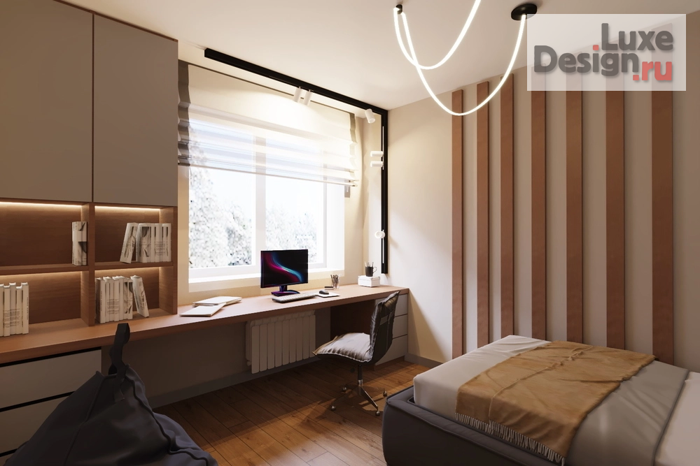 Дизайн интерьера трехкомнатной квартиры "Детская комната в доме с.Богословка" (фото 1)