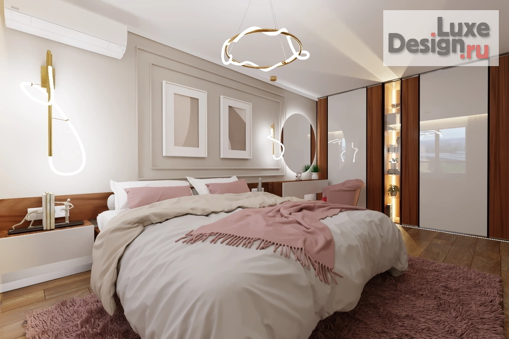 Дизайн интерьера спальни "Спальня в 3 комнатной квартире, Засечное" (фото 3)