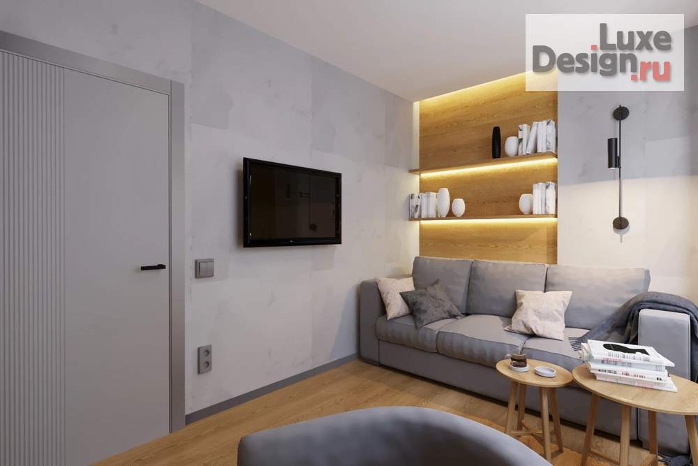 Дизайн интерьера трехкомнатной квартиры "Кабинет в 3-х комнатной квартире ЖК Абгрейд" (фото 2)