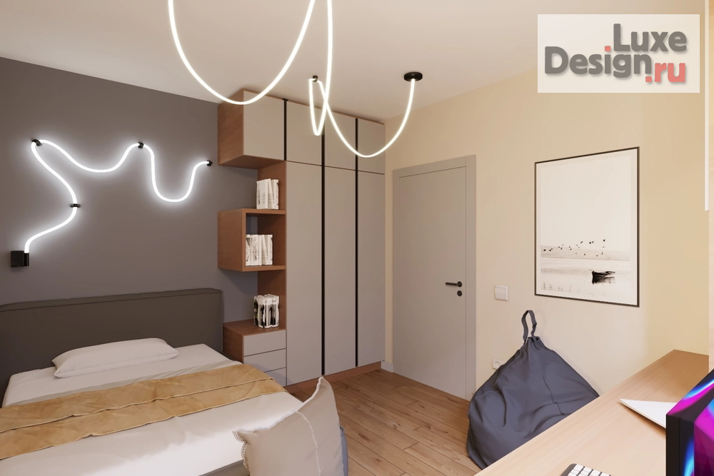 Дизайн интерьера трехкомнатной квартиры "Детская комната в доме с.Богословка" (фото 2)