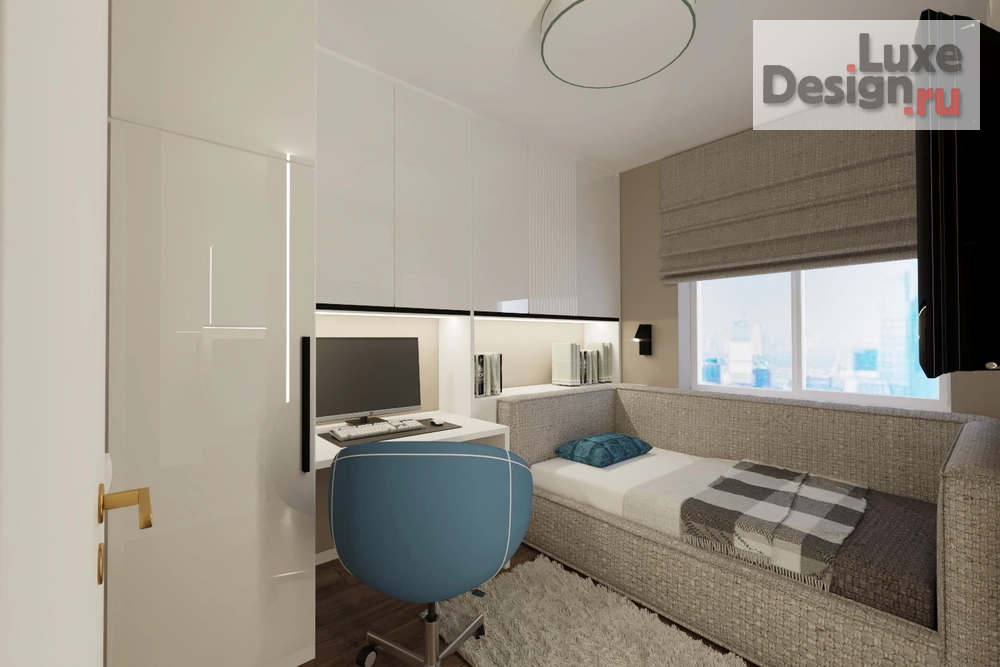 Дизайн интерьера четырехкомнатной квартиры "Детская комната в 4-х комнатной квартире г.Москва" (фото 3)