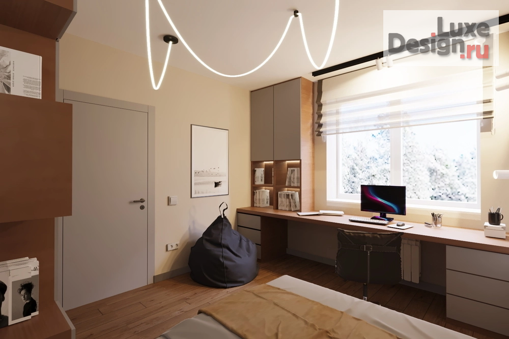 Дизайн интерьера трехкомнатной квартиры "Детская комната в доме с.Богословка" (фото 4)