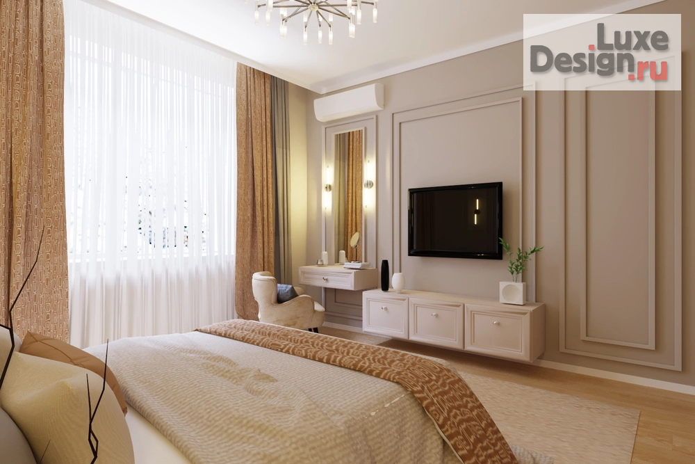 Дизайн интерьера частного дома "Спальня в доме г.Пенза " (фото 4)