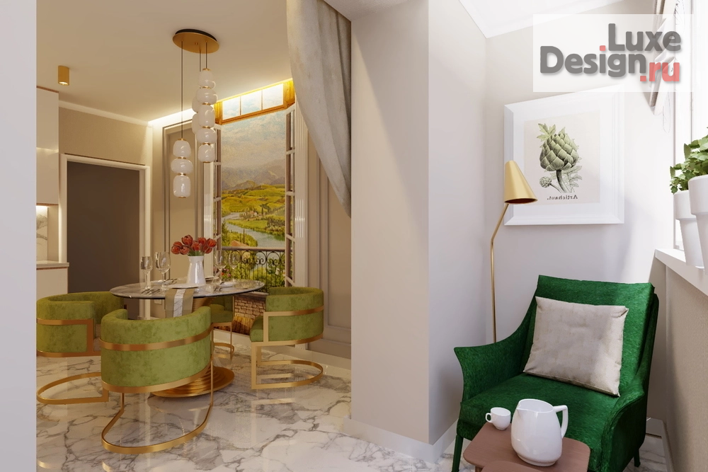 Дизайн интерьера кухни "Кухня в 3 комнатной квартире в г. Тамбов" (фото 5)