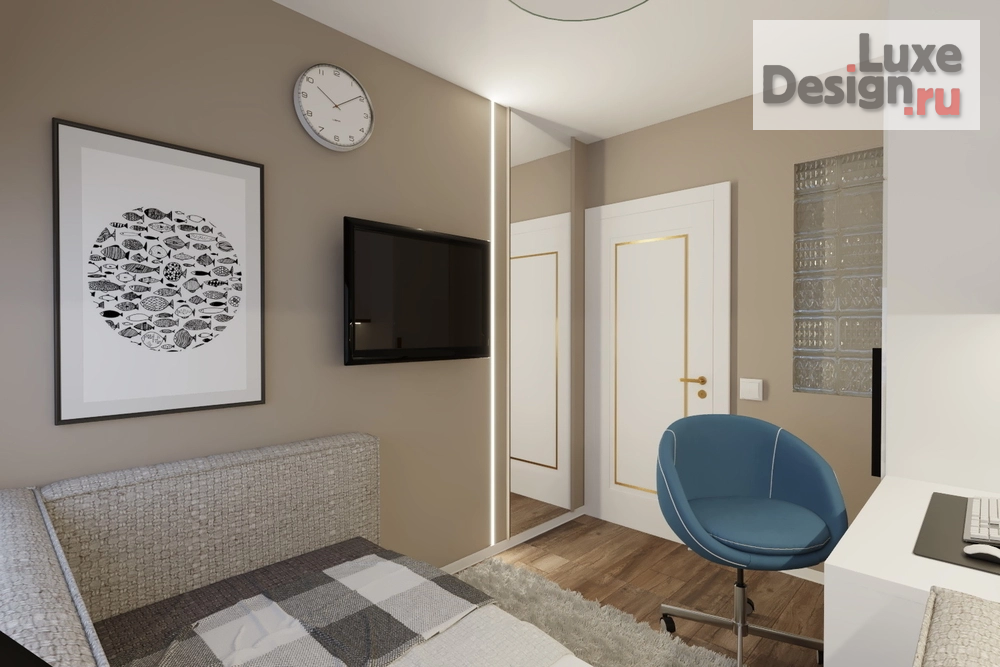 Дизайн интерьера четырехкомнатной квартиры "Детская комната в 4-х комнатной квартире г.Москва" (фото 4)