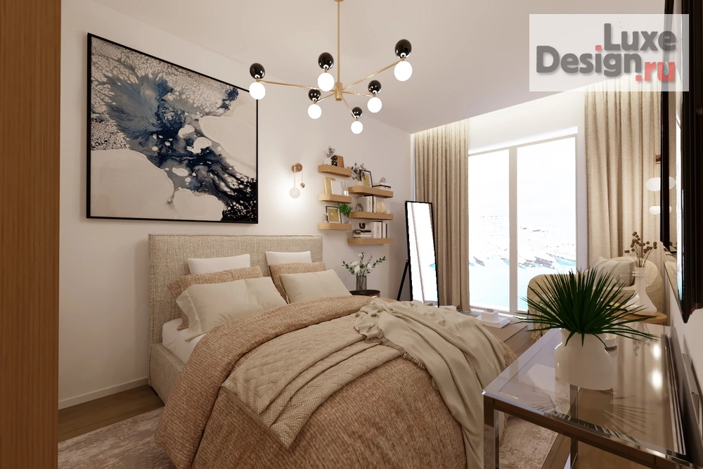 Дизайн интерьера апартаментов "Спальня в 5-комнатной квартире Porto Montenegro Черногория " (фото 4)