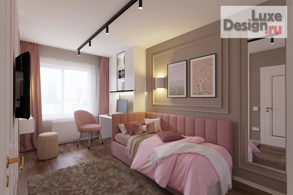 Дизайн интерьера четырехкомнатной квартиры "Детская комната в 4 -х комнатной квартире г.Москва" (фото 2)