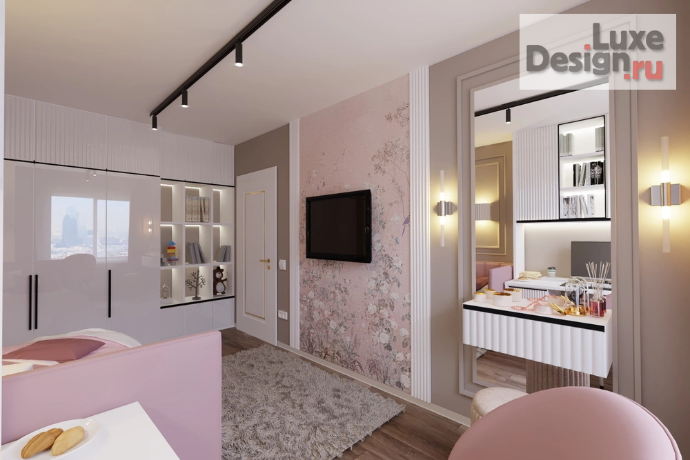 Дизайн интерьера четырехкомнатной квартиры "Детская комната в 4 -х комнатной квартире г.Москва" (фото 3)